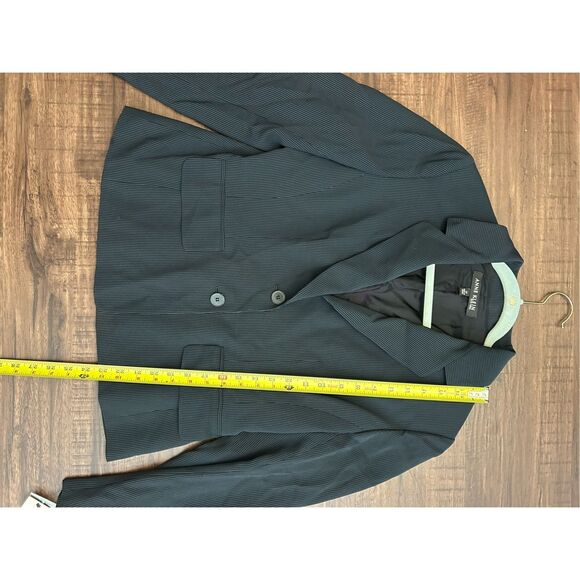 Anne Klein NWT Black Pinstripe Two- Button Blazer, Sz 12, MP $325 - Picture 6 of 9